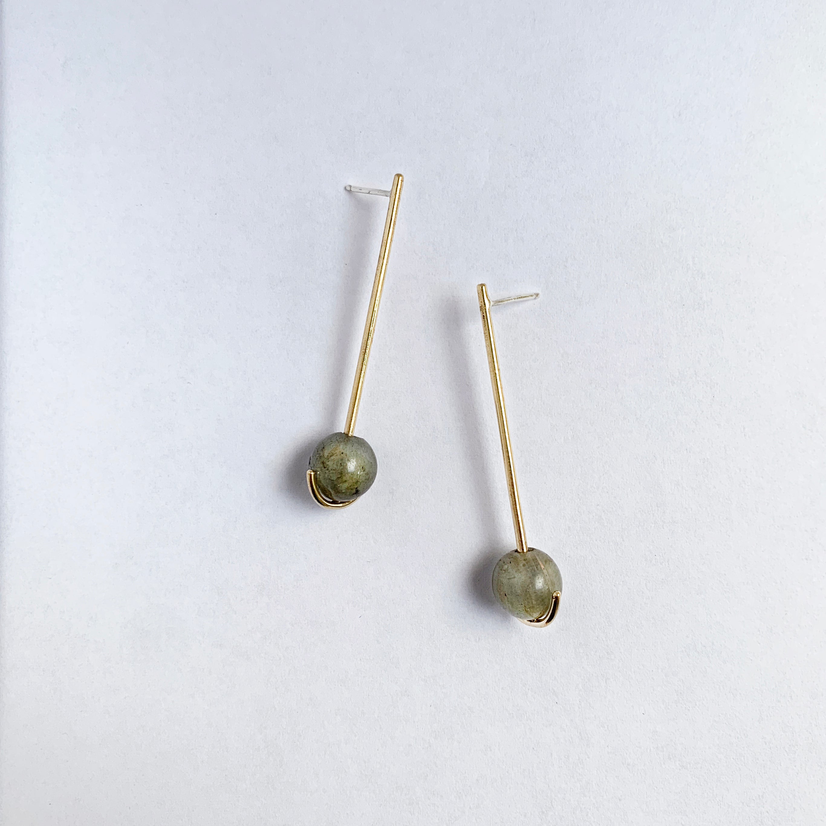 Brass Drop Anchor Earrings