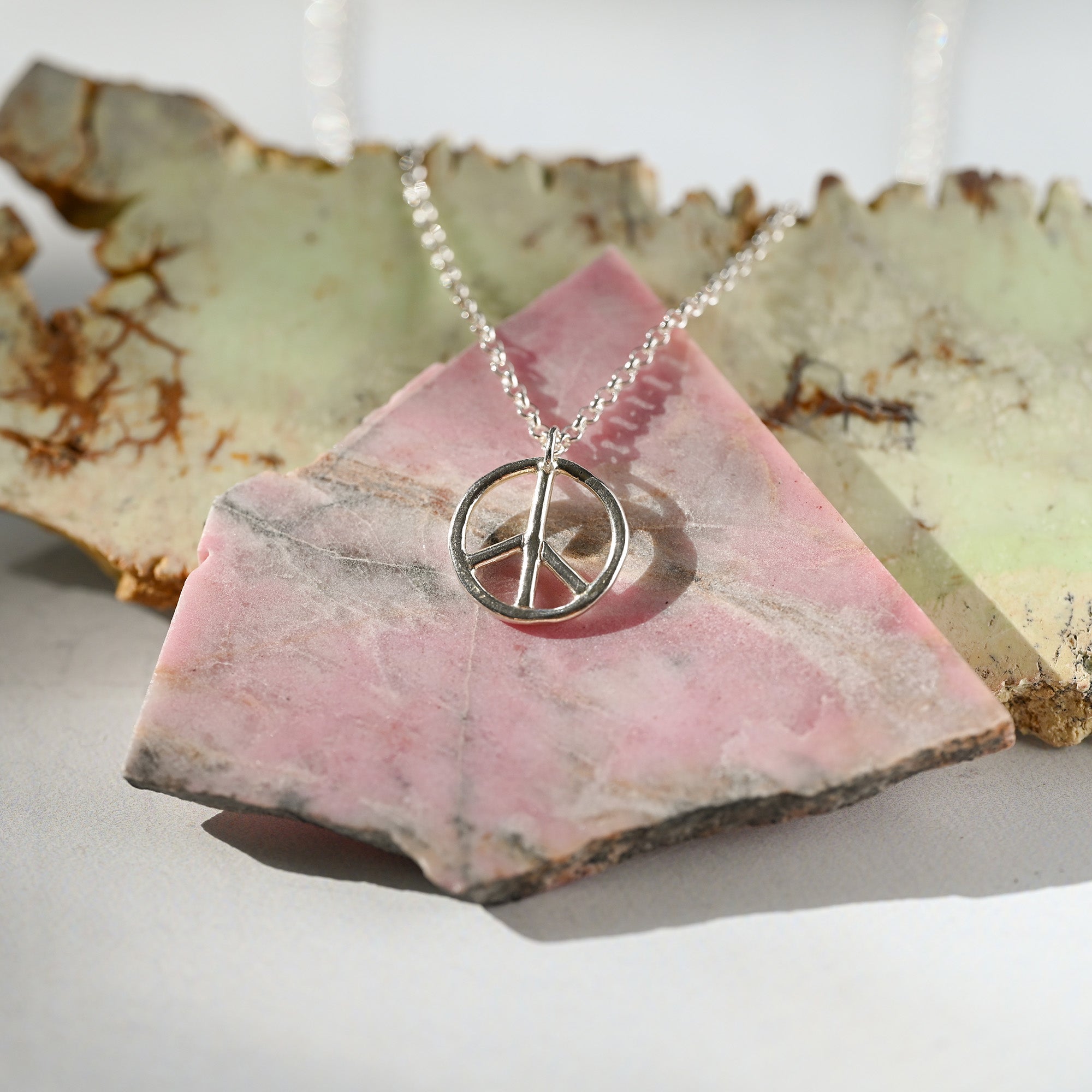 Peace Necklace Sterling Silver